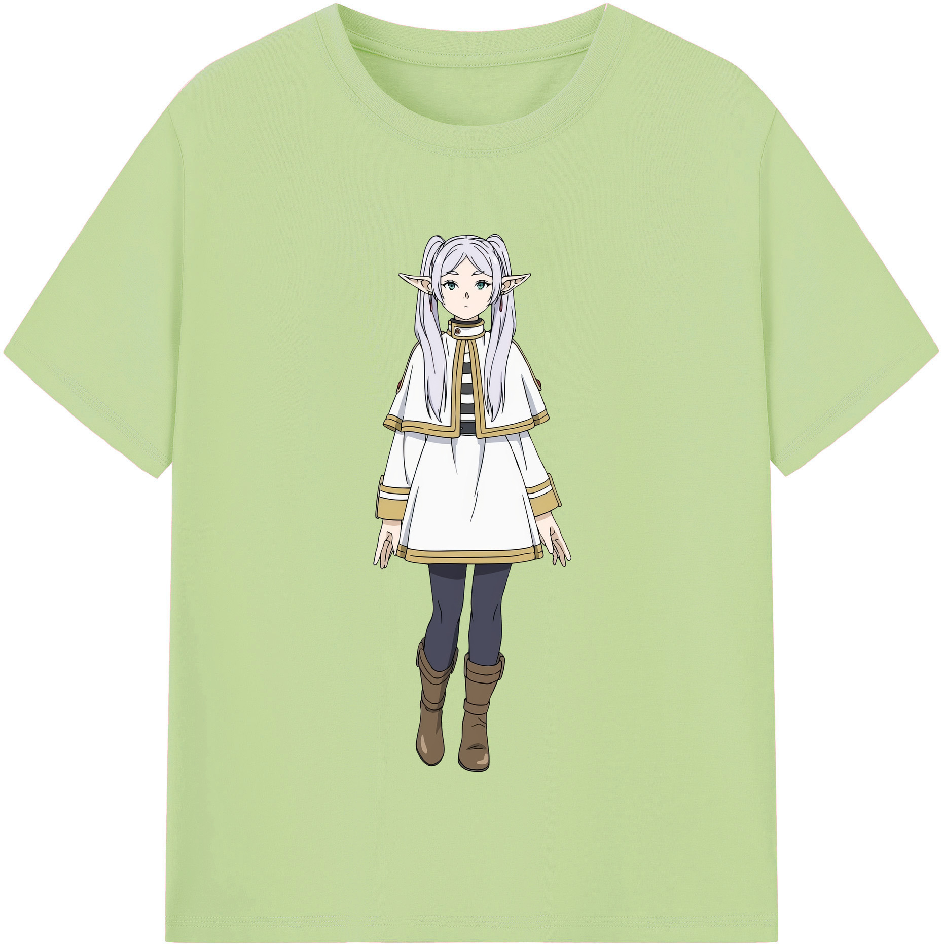 （画像用） 葬送のフリーレン Frieren 綿100％半袖Tシャツ（フロントプリント）